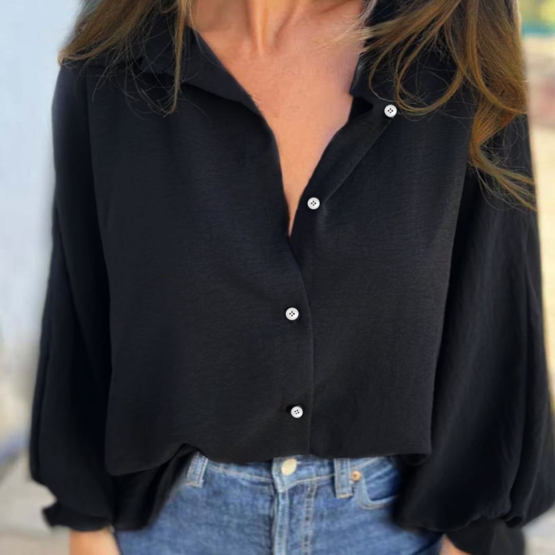 Skylar - Loose Fit Long Sleeve Blouse