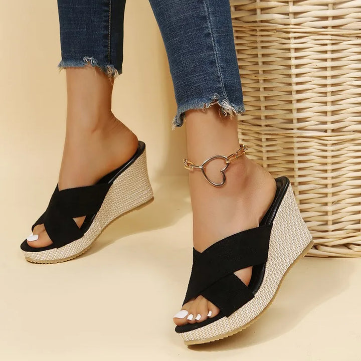 Mary - Casual Slide Wedge Sandal