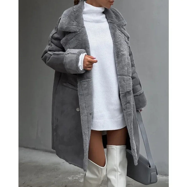 Eleanor - Chic Teddy Lapel Coat