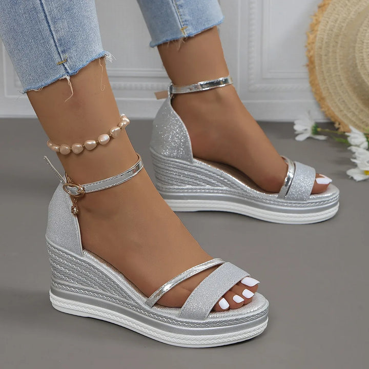 Sienna - Elegant Open Toe Wedge Sandal