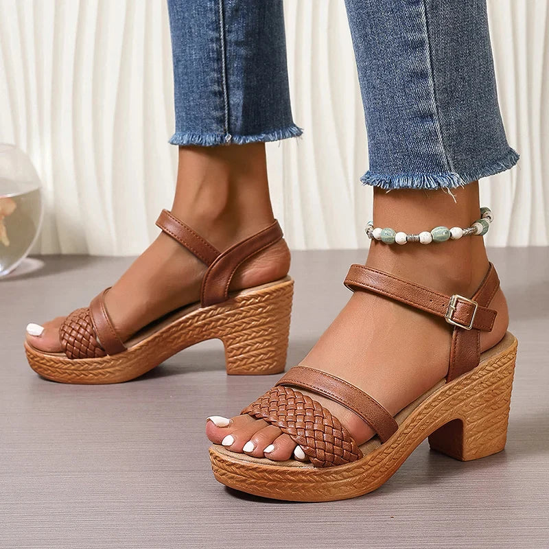 Saylor - Woven Platform Sandals