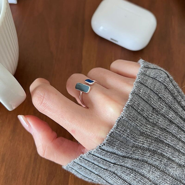 Silver Ring with Blue Stone