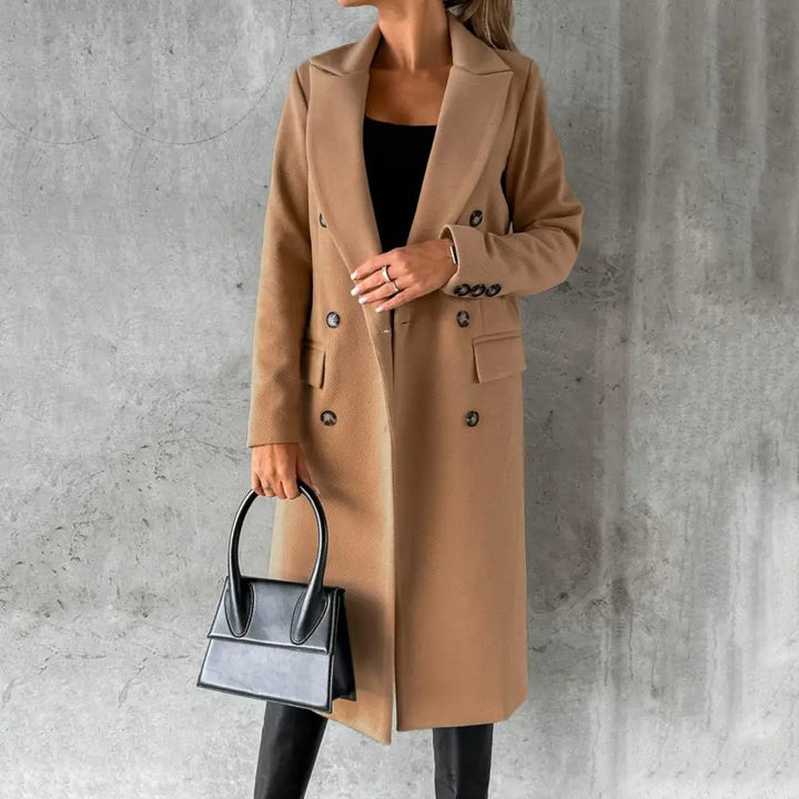 Camila - Classic Double Breasted Long Coat