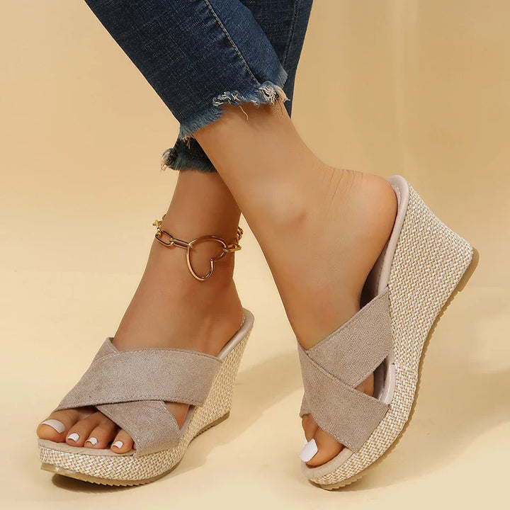 Mary - Casual Slide Wedge Sandal