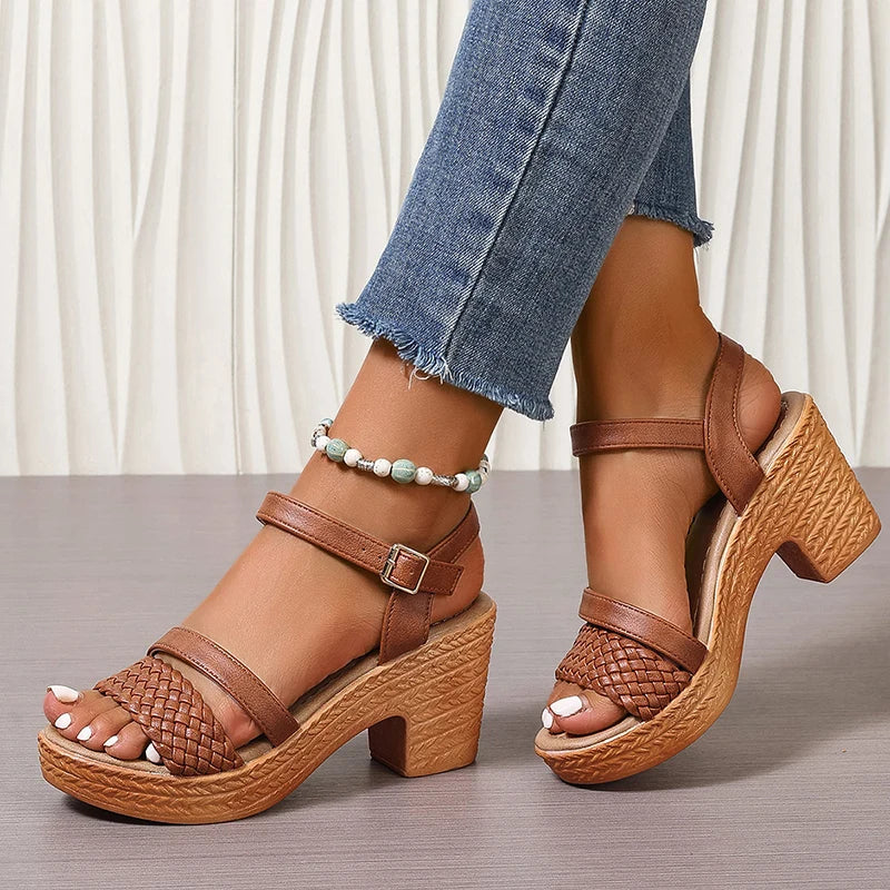 Saylor - Woven Platform Sandals