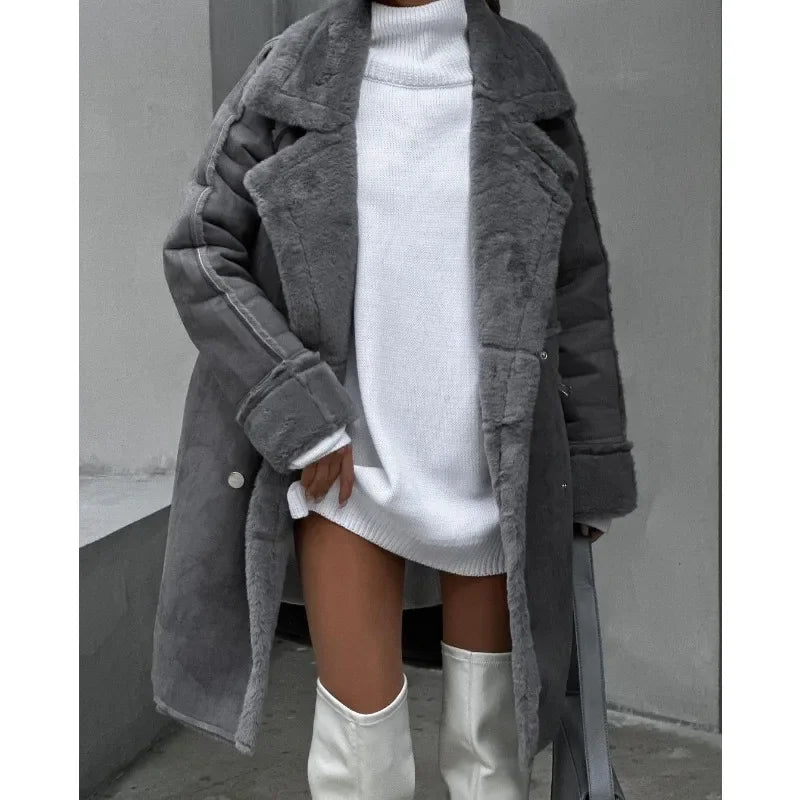 Eleanor - Chic Teddy Lapel Coat