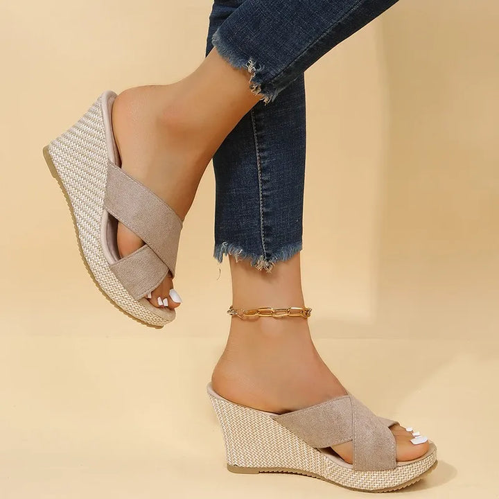 Mary - Casual Slide Wedge Sandal