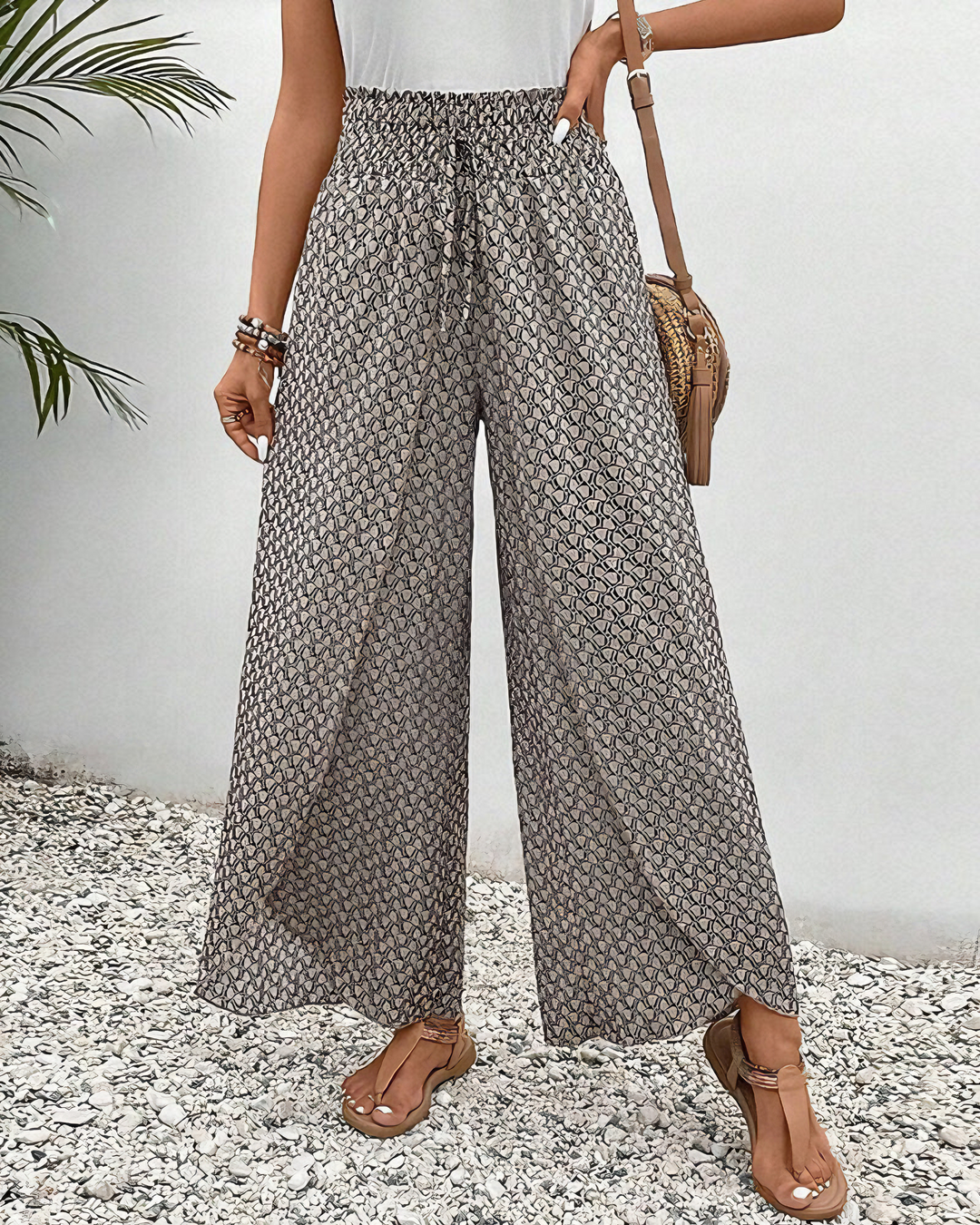 Isla - Printed Wide-Leg Pants