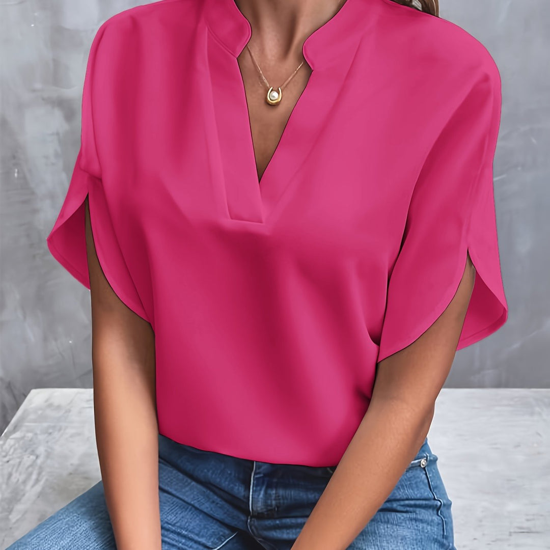 Delilah - Relaxed V-Neck Blouse