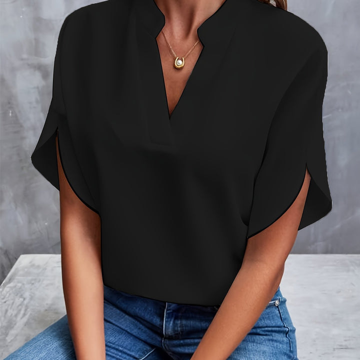 Delilah - Relaxed V-Neck Blouse