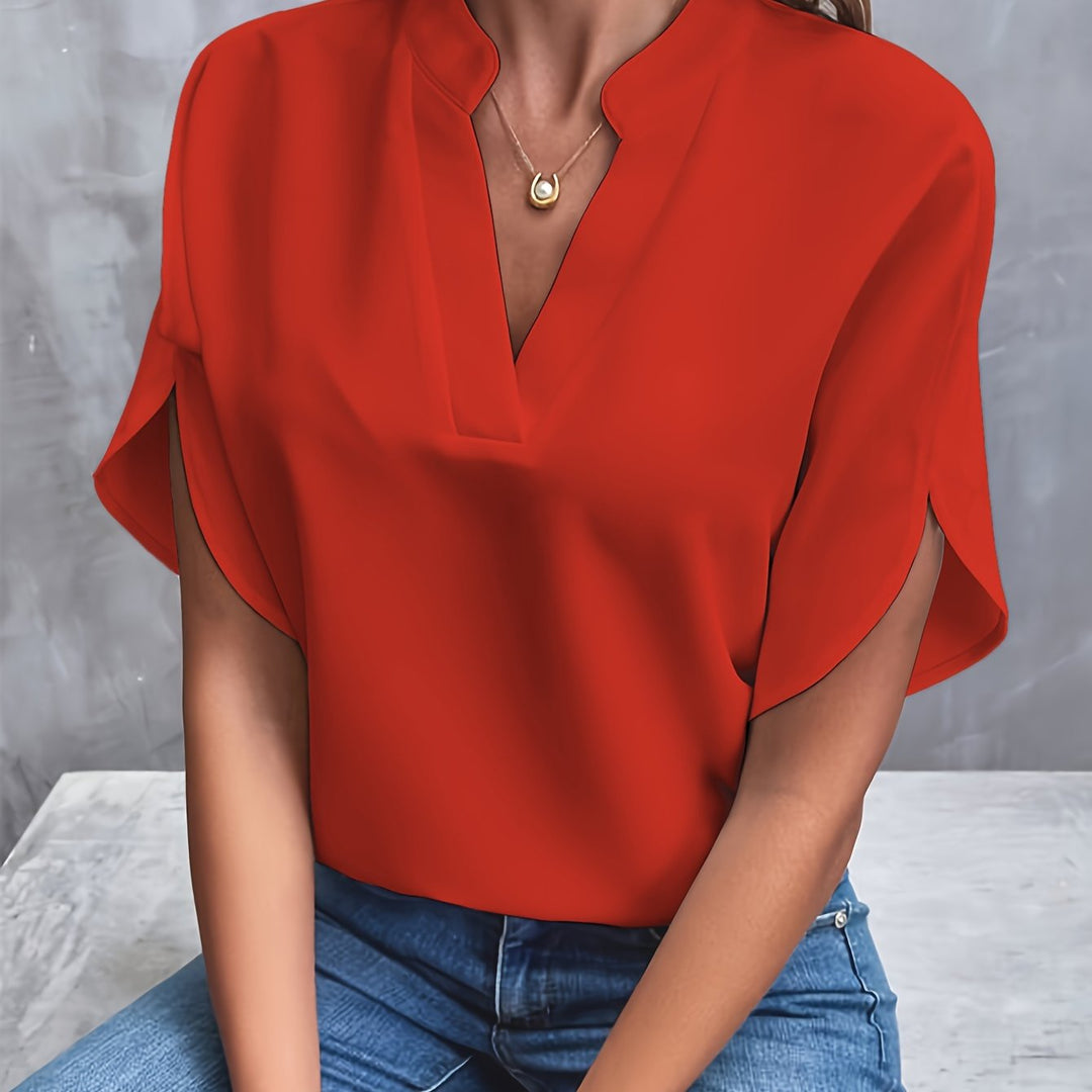 Delilah - Relaxed V-Neck Blouse