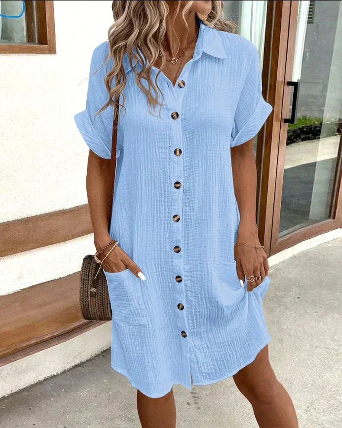 Everleigh - Comfortable Buttoned Summer Dress