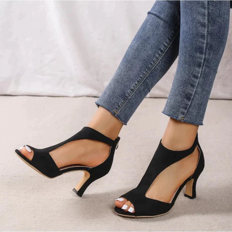 Brianna - Casual Open Toe High Heels