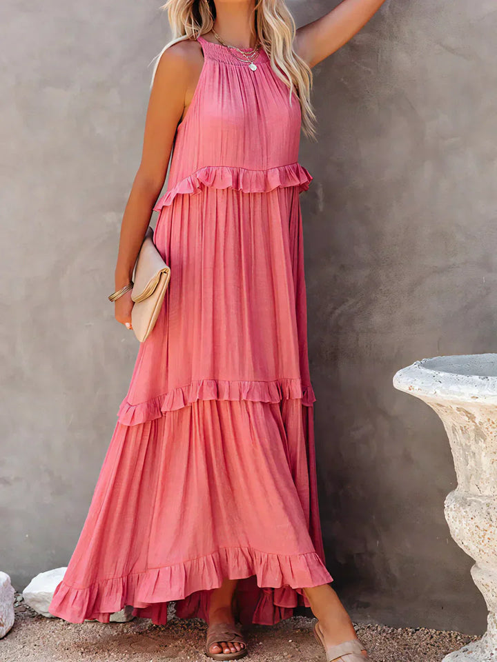 Maeve - Chic Halter Ruffle Dress