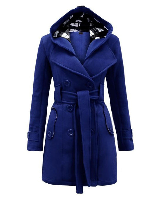 Scarlett - Comfortable Belted Hooded Coat