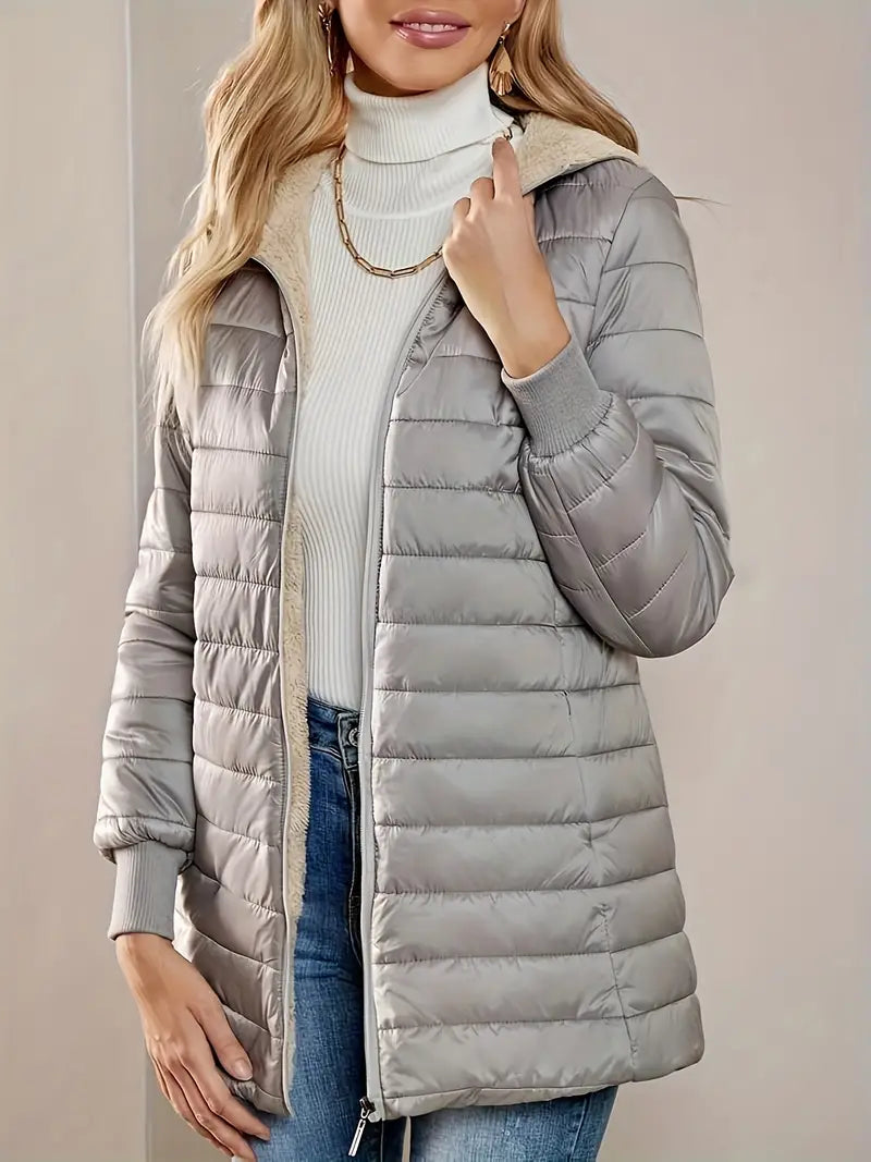 Abigail - Windproof Mid-Length Puffer Jacket