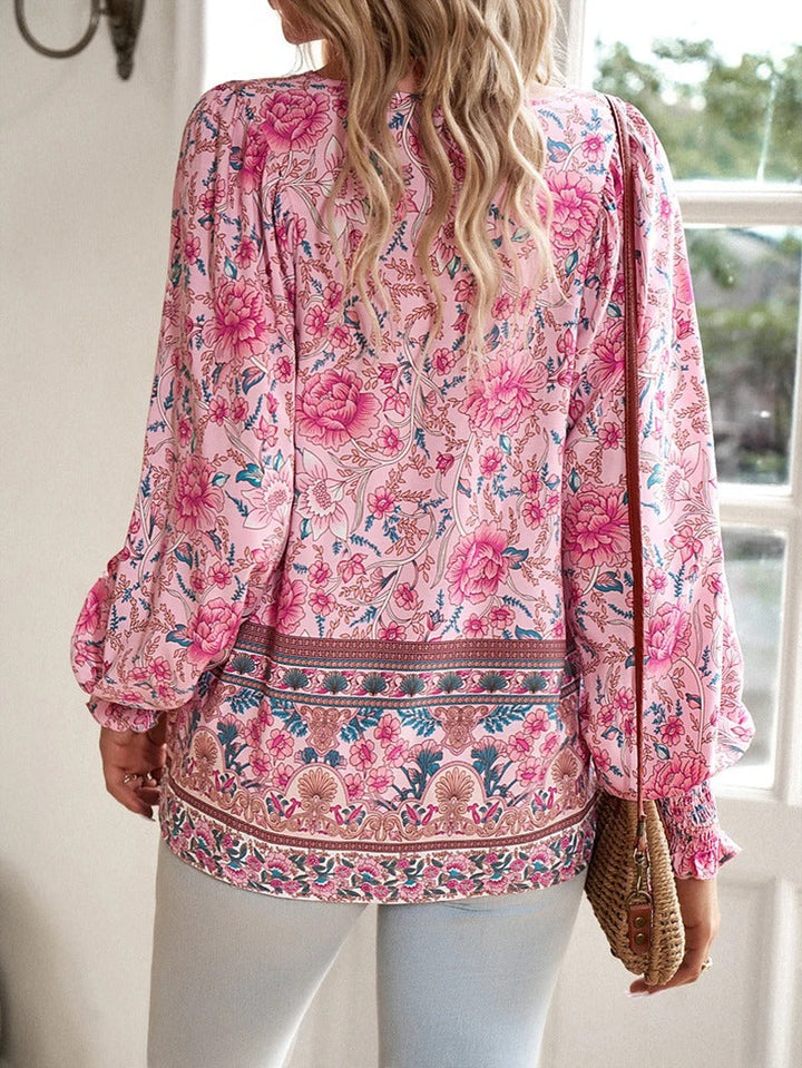 Lucy - Boho Floral Blouse