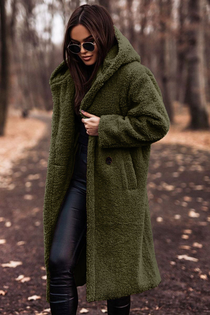 Harper - Cozy Long Fuzzy Hooded Jacket