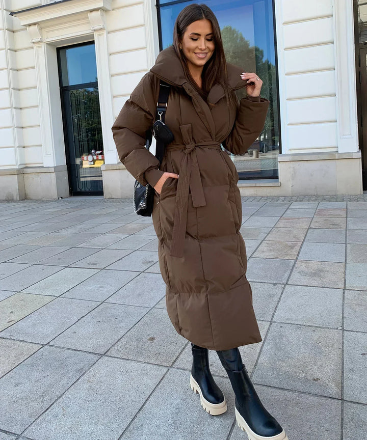 Victoria - Long Winter Coat with Belt