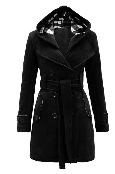 Scarlett - Comfortable Belted Hooded Coat