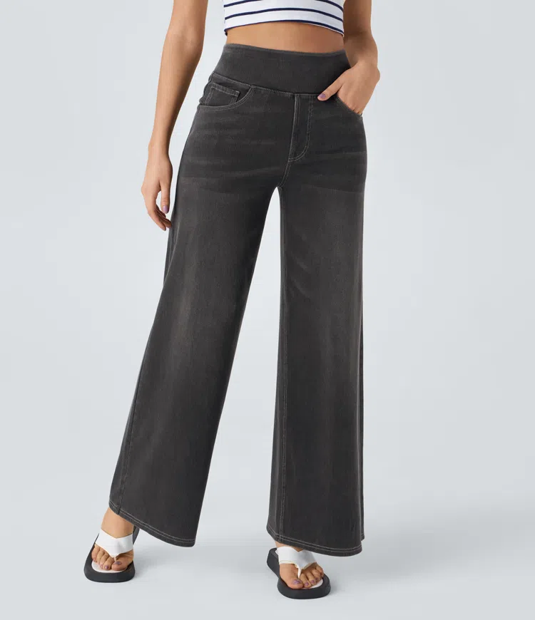 Hazel Stretch Palazzo Jeans