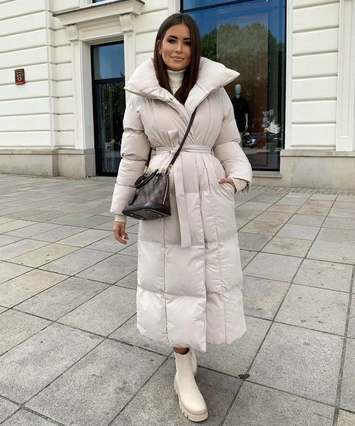 Victoria - Long Winter Coat with Belt