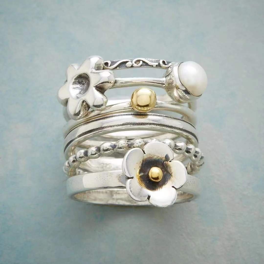 Vintage Silver Flower Ring