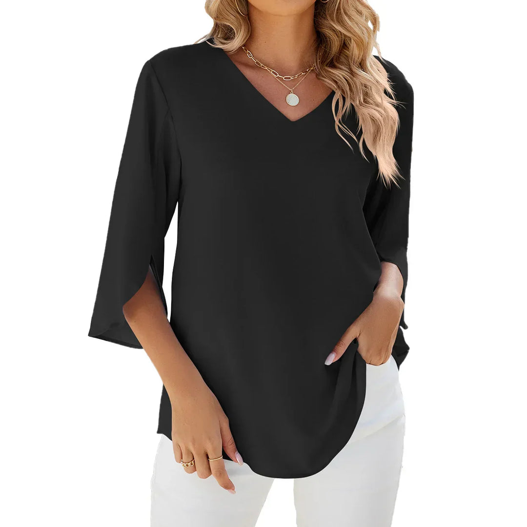 Cara - Lightweight V-Neck Blouse