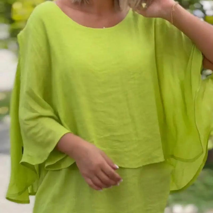 Jade - Flowy Layered Blouse