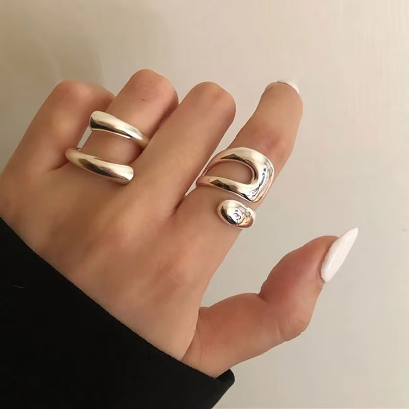 Silver ring set