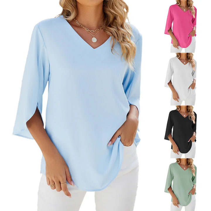 Cara - Lightweight V-Neck Blouse