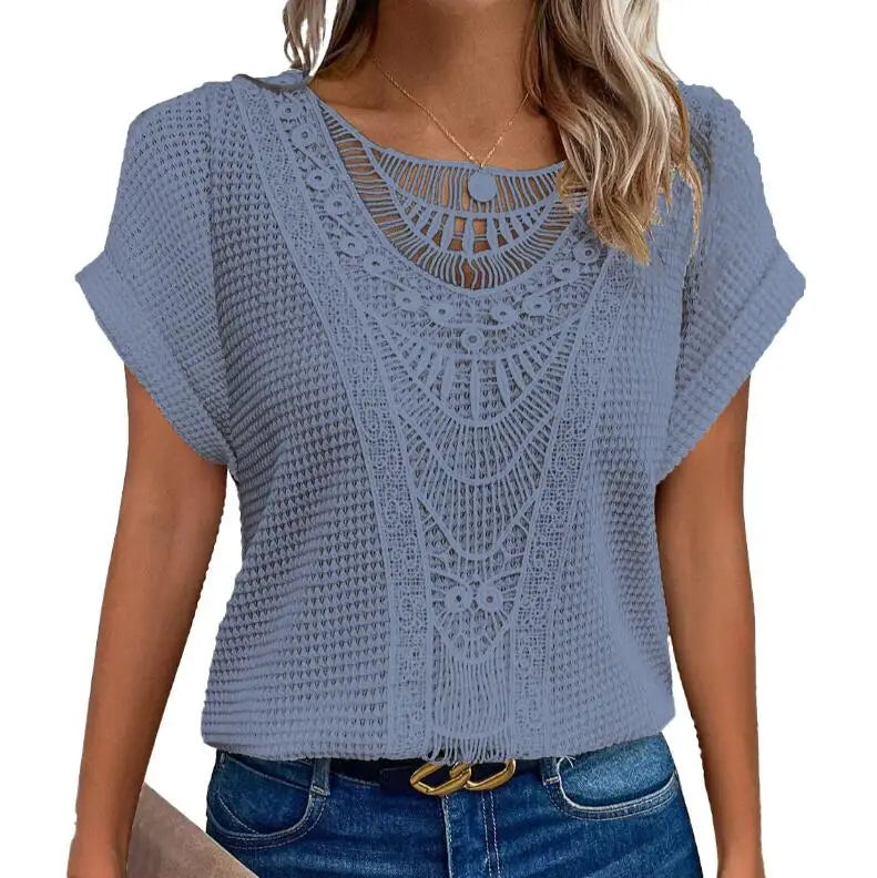 Leah - Chic Round Neck Knit Top