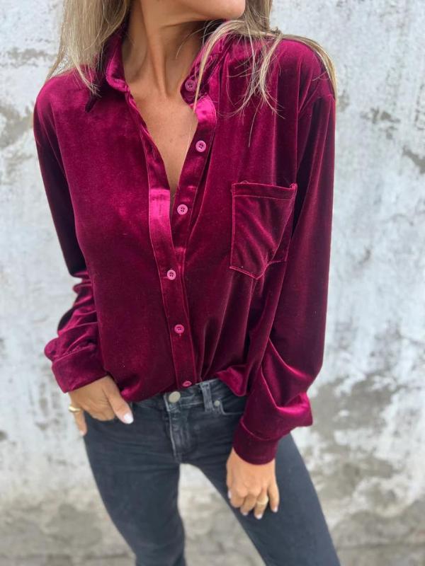 Nora™ Velvet Blouse