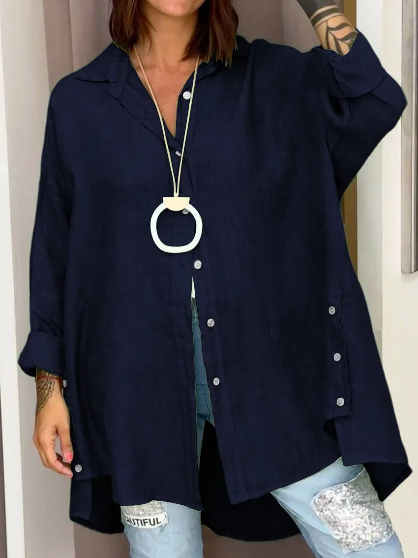 Josephine - Comfortable Oversized Button Shirt