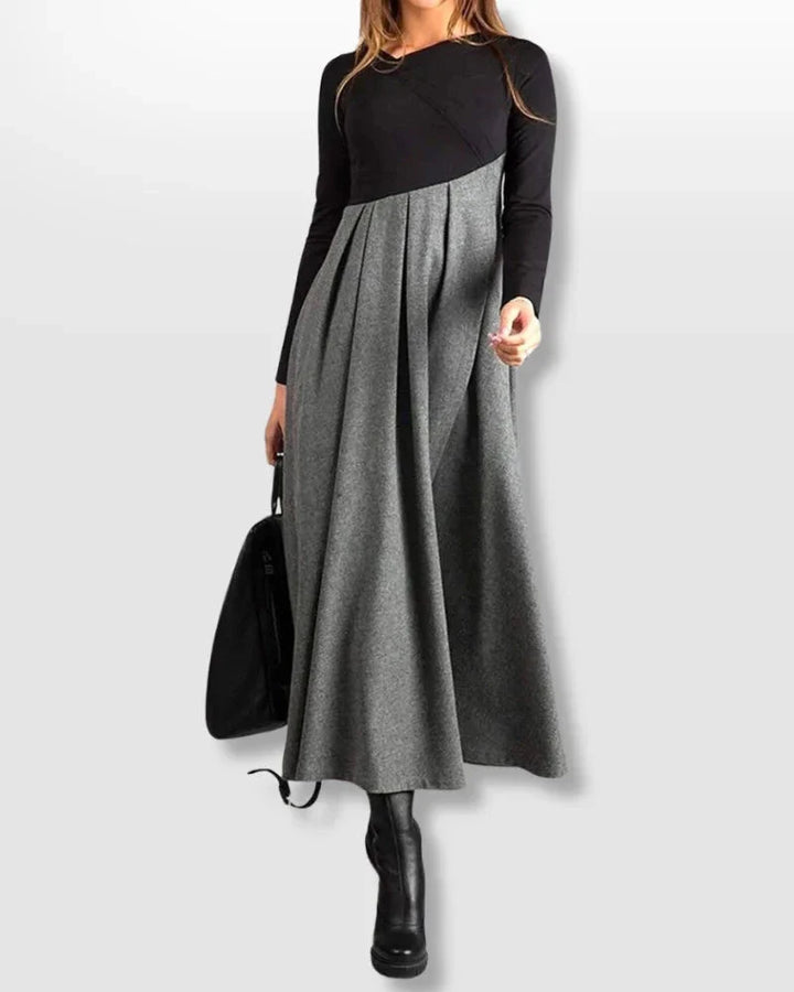 Olivia - Elegant Two-Tone Dress