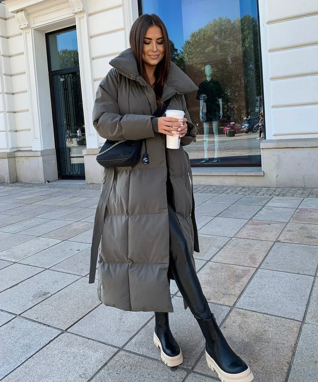 Victoria - Long Winter Coat with Belt