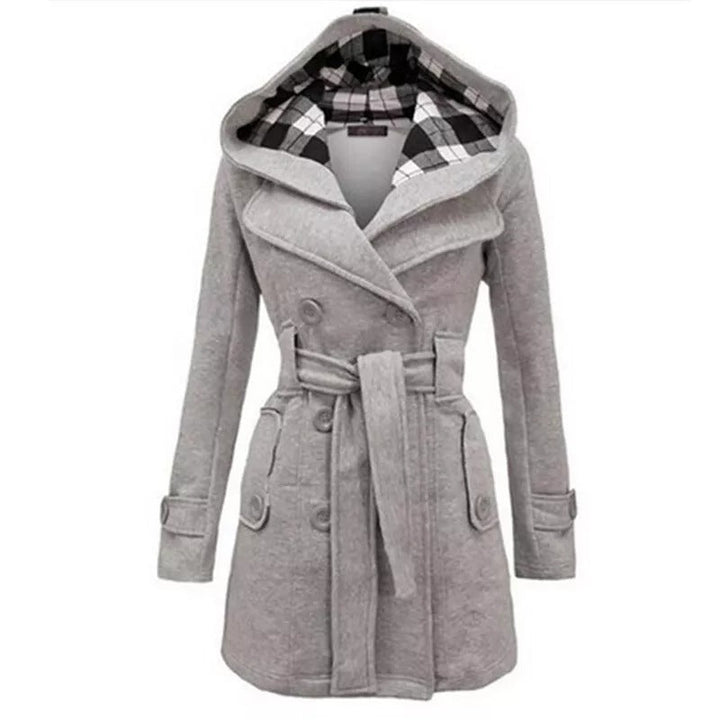 Scarlett - Comfortable Belted Hooded Coat