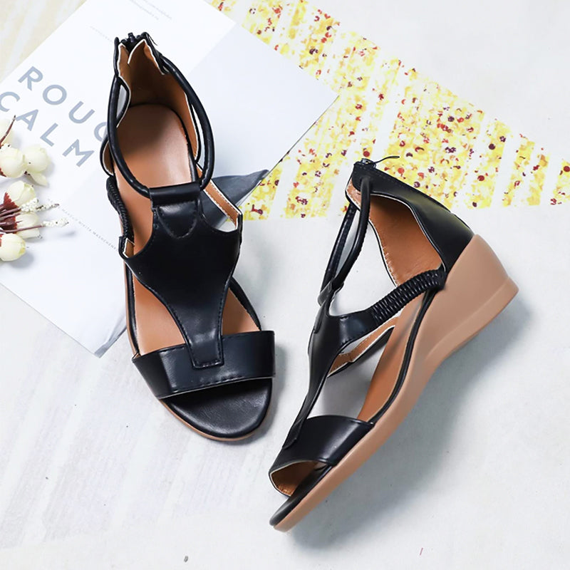 Sofia - Casual Open-Toe Wedge