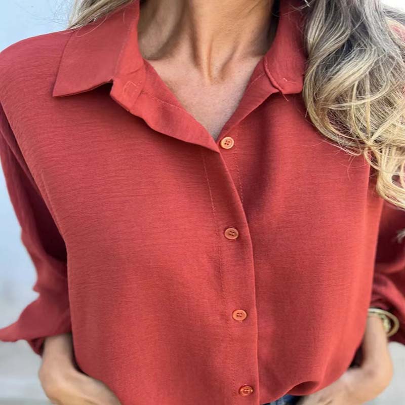 Skylar - Loose Fit Long Sleeve Blouse