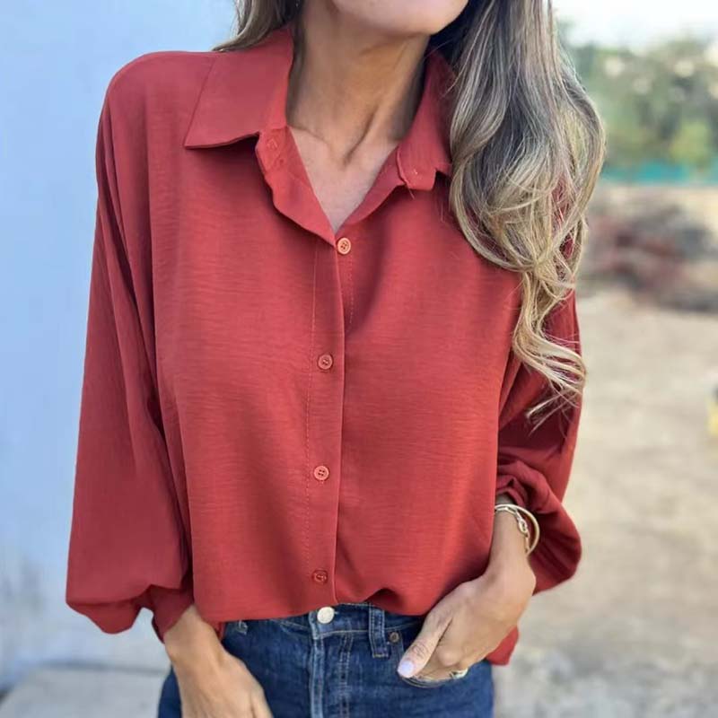 Skylar - Loose Fit Long Sleeve Blouse